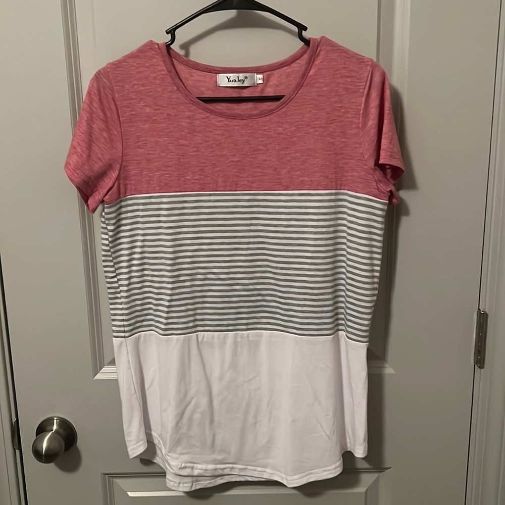 Pink and stripped t shirt
